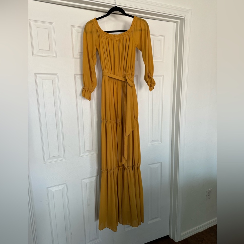 Baltic Born mustard maxi dress